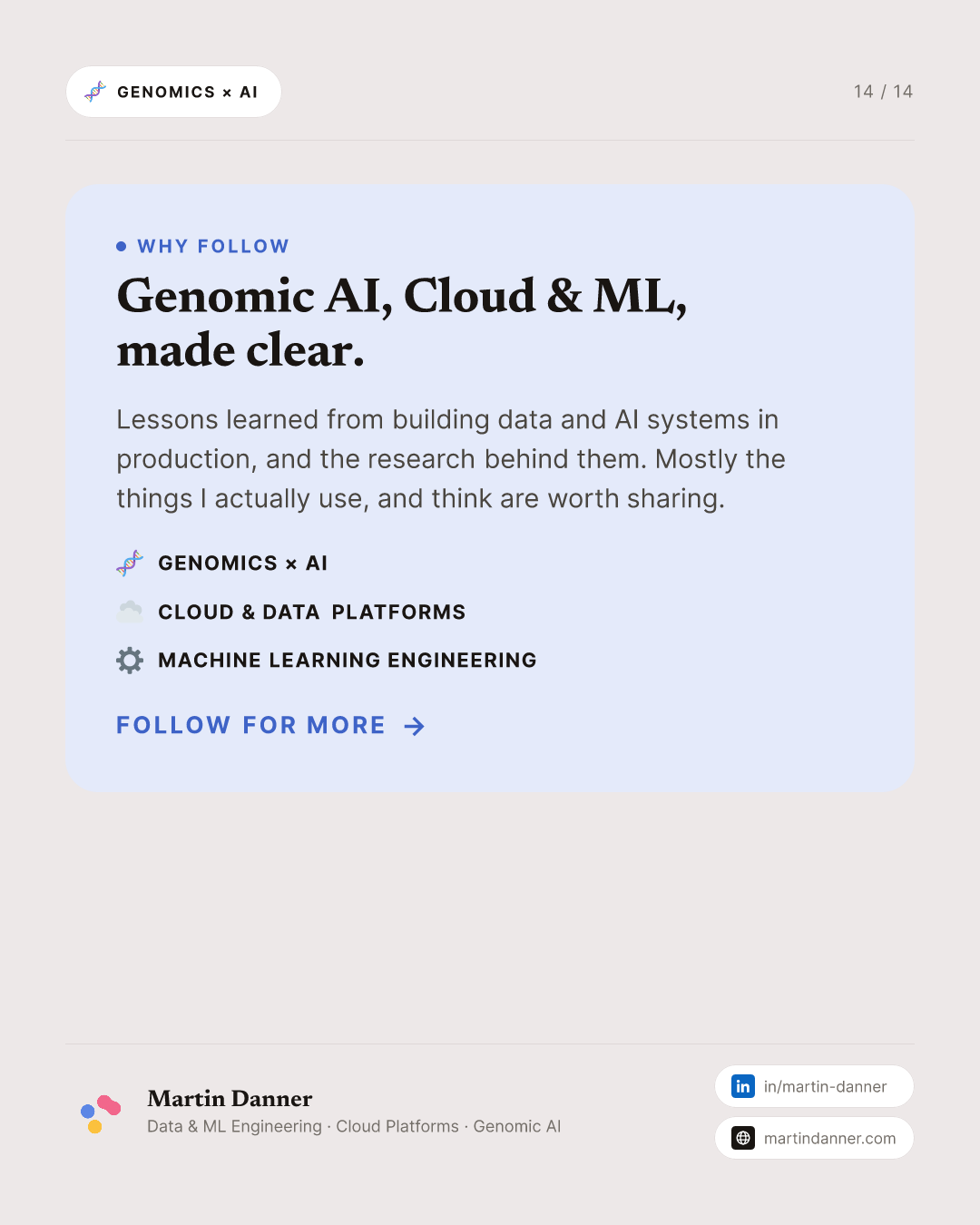 Genomic Data Formats — 14 / 14